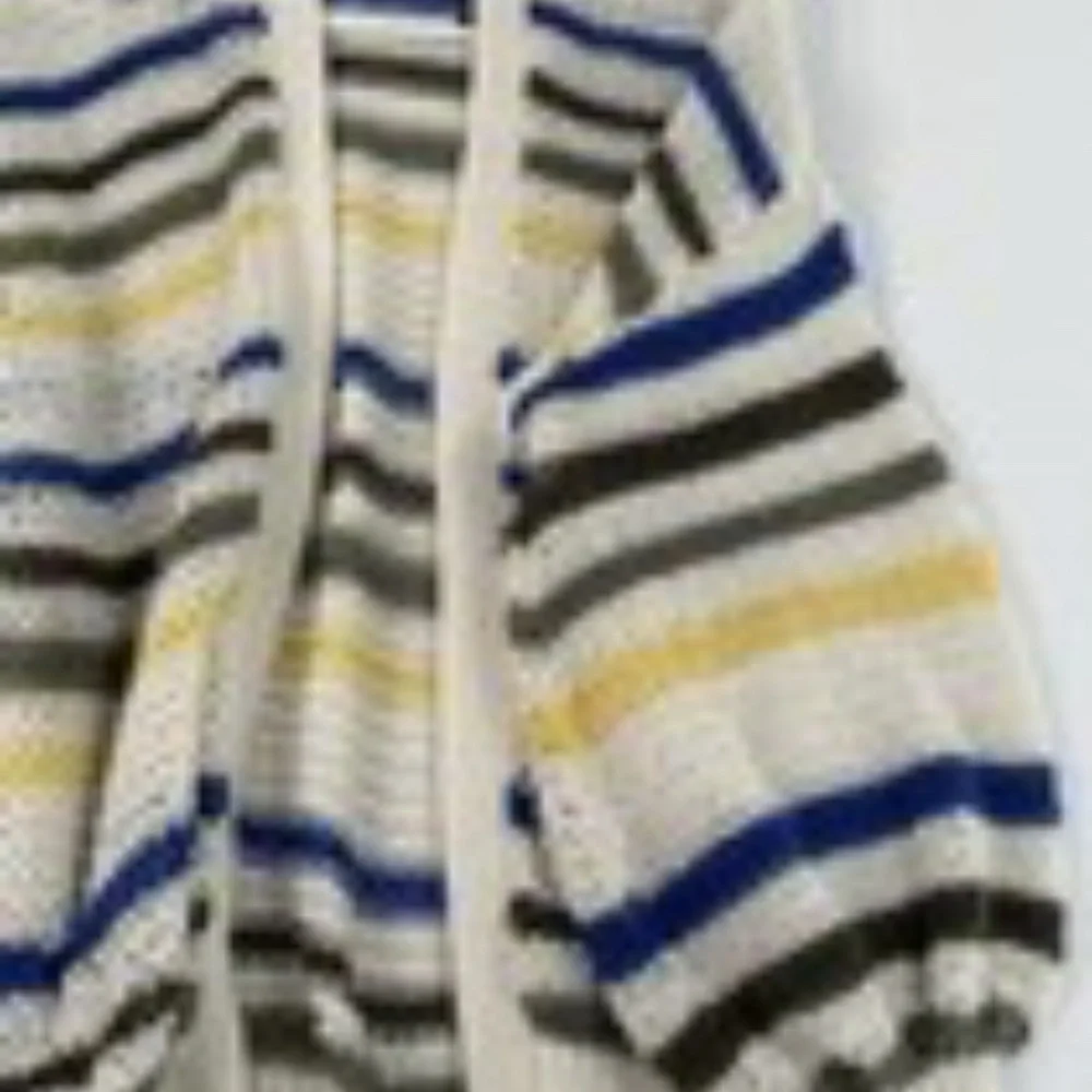 SOLD. Please DO NOT BUY.   Aerie Cardigan Sweater Woman Sz Large White Blue - Picture 5 of 12